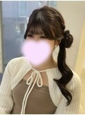 サイドポニー/ニンニンヘア/サイドポニーテール/渋谷ヘアメ