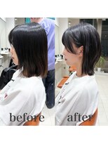 ガリカ 両国(Gallica)&nbsp;お客様リアル　before/after　ミディアムスタイル