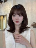 【大人可愛いヘア】小顔見せ抜群＊ミディアムレイヤー