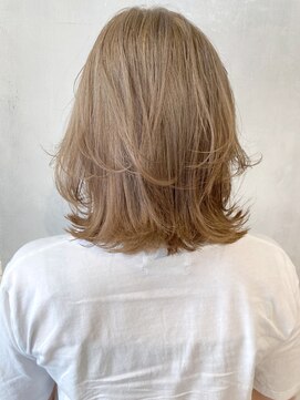 アルバム 銀座(ALBUM GINZA) ミルクティーレイヤー_ココアブラウンフリンジウェーブ_ba298511