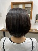 ツヤカラーショートボブ×白髪染め&ヘッドスパも人気◎
