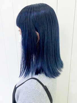 アイティーバイアルバム 藤沢店(IT by ALBUM) ブルーボブ_カーキグレージュマッシュショート_ba323701