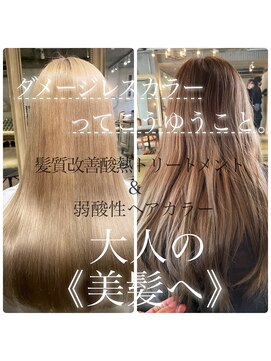 髪質改善と縮毛矯正の専門店 サンティエ(scintiller) ダメージレスカラー&髪質改善酸熱トリートメント