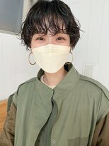 アルバム 池袋(ALBUM) ショートパーマ_フェミニンロングダークアッシュ_ba383891