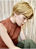 【buZonブゾン】ショートマッシュ×ブロンドベージュ