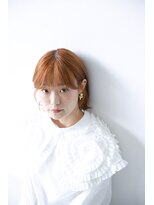 BL ブロッサム 高坂店(BL Blossom)&nbsp;ウルフボブ　くびれボブ　ハイトーンオレンジカラー