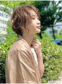 ★◎斜めバンググレージュカラーシルキーベージュデザインカラー