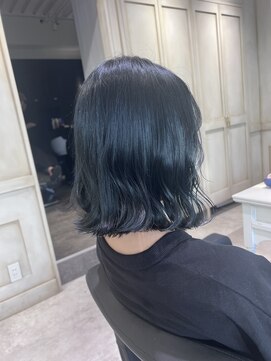 アソビ 表参道(ASOBI) ブリーチなしダブルカラー　ブルージュ　外ハネ　ワンレン