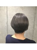 【白髪ぼかし】丸みタイトショートボブ×ハイライトグレージュ