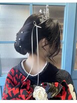 コロアイ(COROAI)&nbsp;成人式和装セアアレンジ　個性派シニヨン