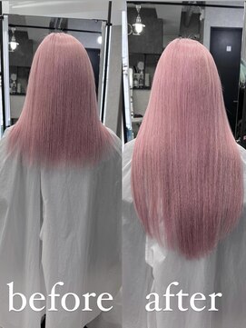 ロウル 渋谷(LOWRL) ホワイトピンク&シールエクステ