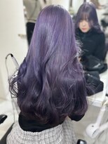 ランテルディ 渋谷(LANTERDIT)&nbsp;ラベンダーカラー　ロングヘア　艶カラー　韓国風　顔周りカット