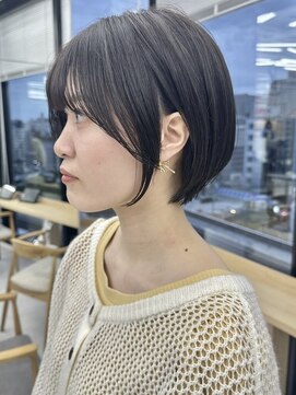 ビューナゴヤ 名駅(VIEW NAGOYA) 魅力倍増カールシアーカラーショートヘアダークアッシュ