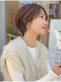 ふんわりショート小顔ヘア簡単スタイリングツヤ髪スタイリング