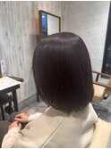 艶で魅せる大人のストレートミディボブ/髪質改善/トリートメント