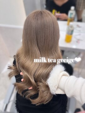 リルミー ミュエナ 大須 矢場町(Lilme myuena) クリーミーなミルクティーグレージュ♪『ゆい』