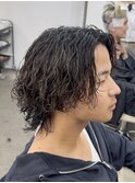 グランジサーフカールパーマテーパーフェードルーズパーマ渋谷