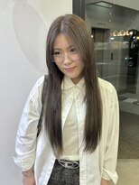 ヘアーアイスカルテット(HAIR ICI QUARTET)&nbsp;20代30代大人可愛いブリーチなしカラーオリーブベージュ透明感