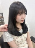 レイヤーカット、ダークグレー、暗めカラー
