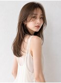 ロングレイヤー 顔周りレイヤー ベージュカラー 髪質改善