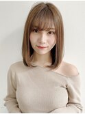 【Lond佐野】大人かわいい小顔重めミディアムアッシュブラウン