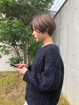 ヘアーブランド ジン フィール(HAIR BRAND Jin feel) シアーベージュ×お洒落ショート【松山美容室】