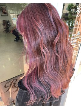 リラシー ヘアーアンドビューティー 龍ケ崎店(RELASY hair&beauty) チェリーピンク【イルミナカラー龍ケ崎】