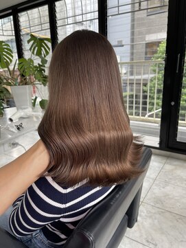 ブレンド 渋谷(BLend) ハイライトカラーマチルダボブインナーグレージュ前髪