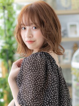 カバーヘア ブリス 川口(COVER HAIR bliss) くせ毛風ボブウルフ小顔ミルクティーピンクh3川口20代30代40代!