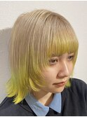 ケアブリーチダブルカラーインナーカラーハイトーン髪質改善
