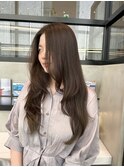 まろやかブラウン　ロングレイヤー　30代ヘアカラー
