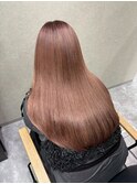 髪質改善×ピンクベージュ