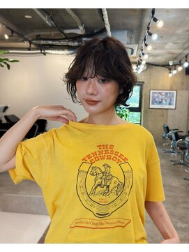 ヒュージ 表参道(huge) レイヤーボブ/ショートボブ/ニュアンスパーマ/顔周り/20代30代
