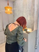 アソビ(Asobi)&nbsp;【ブリーチ1回】ボルドーレッド×ミニボブ