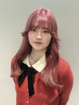 ジェム(GEM) 【暖音】くすみピンクカラーでふんわり可愛いスタイル♪