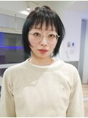 ボブ レイヤー 顔まわりレイヤー ハッシュ ザクザク前髪 バング