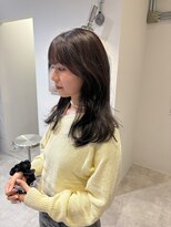 ローレンジウ(LOREN JU)&nbsp;着物ヘア/ダークアッシュ/ミディアムレイヤーカット/名古屋名駅