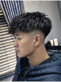 "ラフさと色気"ツイスパマッシュ×フェード