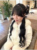 ヘアセット/ハーフアップ/くるみちゃんヘア/姫カット/宇都宮