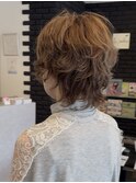 甘すぎない抜け感のあるウルフパーマ