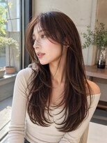 バグズ ヘアデザイン 桔梗が丘店(Baguz HAIR DESIGN) 髪質改善くびれレイヤーロングシースルーバング韓国風美髪