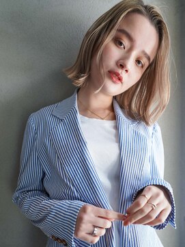 カンナ(Canna) エアリーミディ/ショートパーマ/黒髪/ホワイトアッシュ/TOKIO