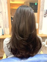 ヘアーズ ベリー 布施店(hairs BERRY)&nbsp;BERRY＿くすみブルー＿ふんわりパーマ＿ミニウルフ_20代30代40代