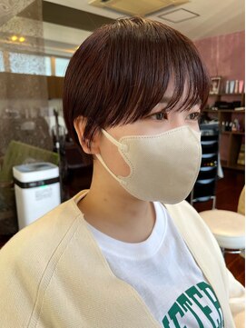 ココロ美容室 バイオレットオレンジ/マッシュショート