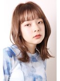 うる艶美髪ボブウルフベースミディココアベージュ1206
