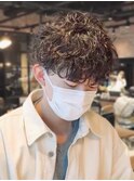 波巻きスパイラルパーママッシュコンマヘア刈り上げ韓国大宮