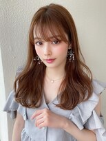 ラルユー 金山(LallYou)&nbsp;黒髪/グレーベージュ/レイヤーロング/前髪パーマ