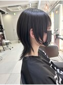 10代20代/小顔に効果◎黒髪ウルフ/ミディウルフ