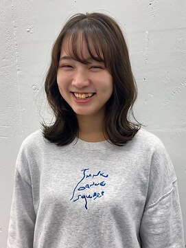 ジルスタジオ(JILL STUDIO) JILL STUDIO 外ハネミディ/くすみブラウン