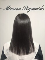 ミモザ ビカミドウ 自由が丘(Mimosa Bigamido)&nbsp;▼50代セミロング 美髪カット TOKIO酸熱アイロントリートメント